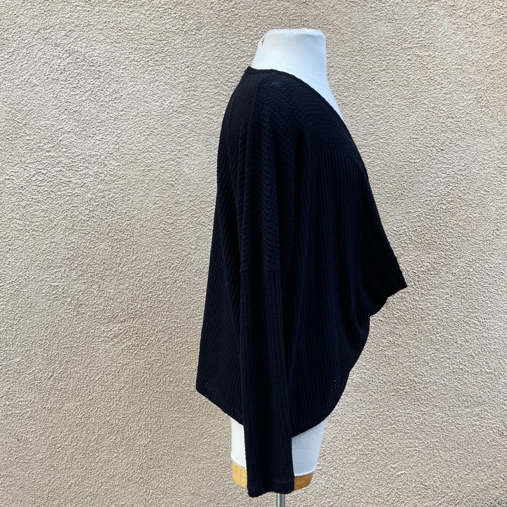 EUC Anthropologie Lazy Sundays Waffle Thermal Twist Wrap Long Sleeve Henley - Picture 3 of 7